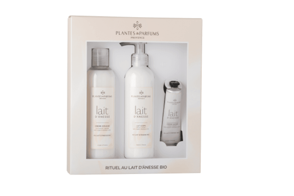 PLANTES&PARFUMS Kūno priežiūros rinkinys su asilės pienu "Lait D'Anesse"