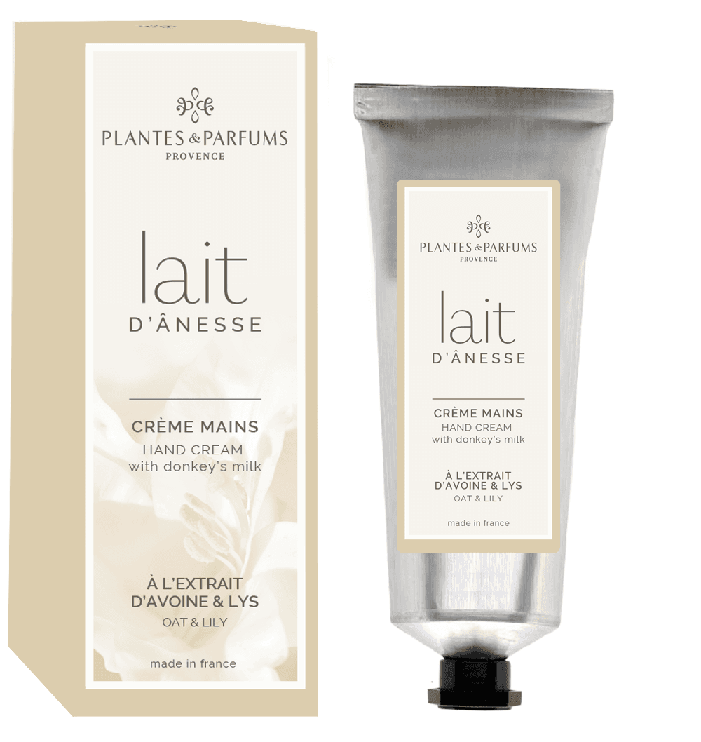 PLANTES&PARFUMS Rankų kremas su asilės pienu ir avižų - lelijų ekstraktu ''Extraits d'Avoine&Lys'', 75 ml