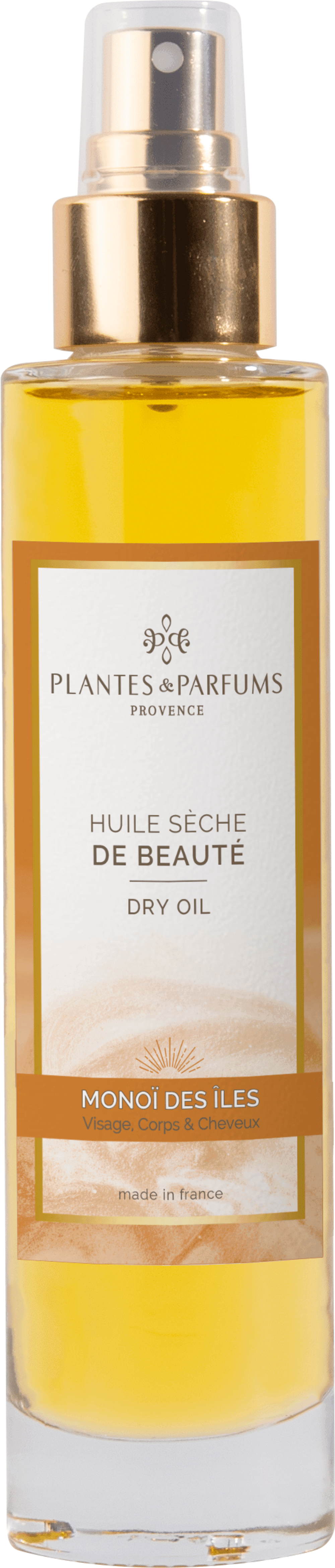 PLANTES&PARFUMS Sausas aliejus veidui, kūnui ir plaukams "Monoi des Îles" 100ml