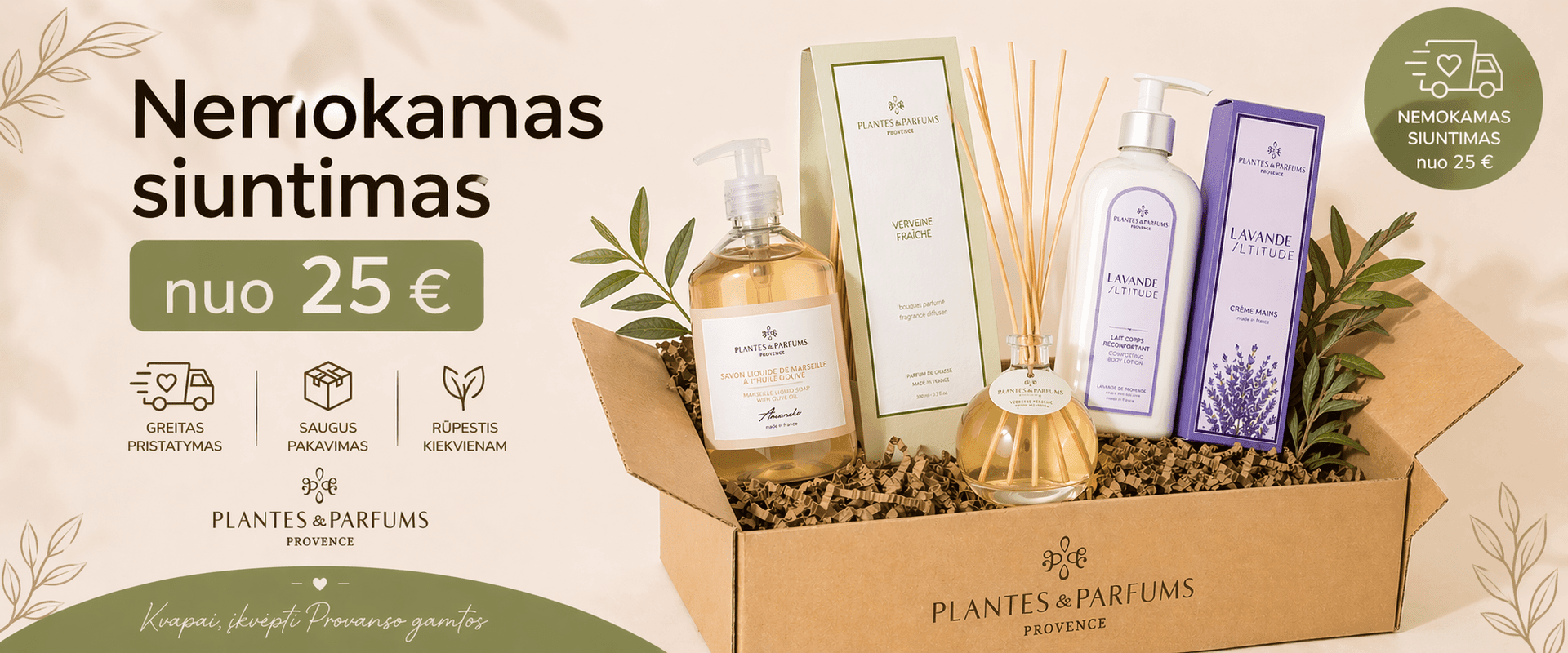 Nemokamas siuntimas nuo 25 €