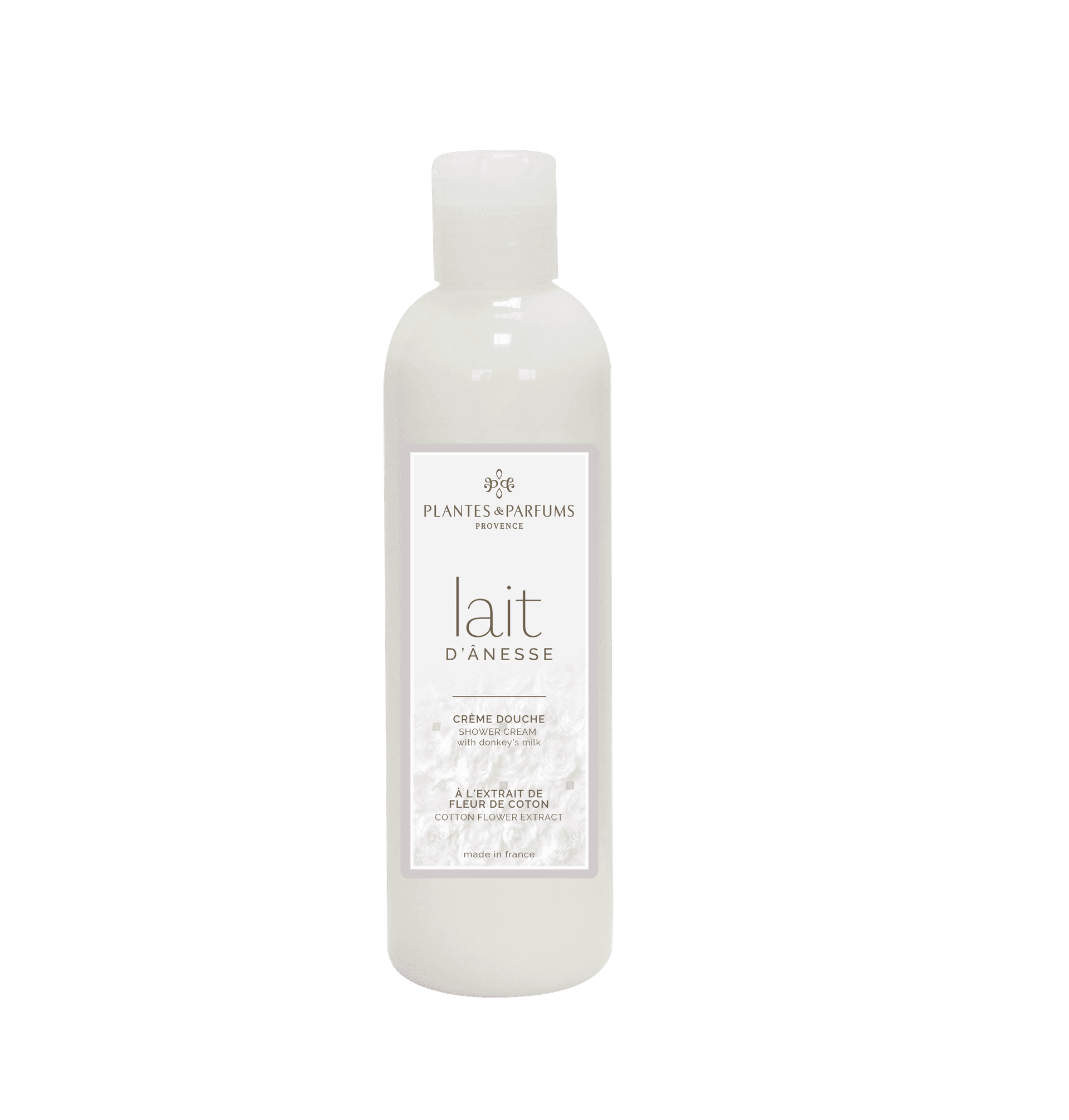 PLANTES&PARFUMS Prausimosi pienelis su asilės pienu ir medvilnės ekstraktu ''Extraits de Coton'', 250 ml