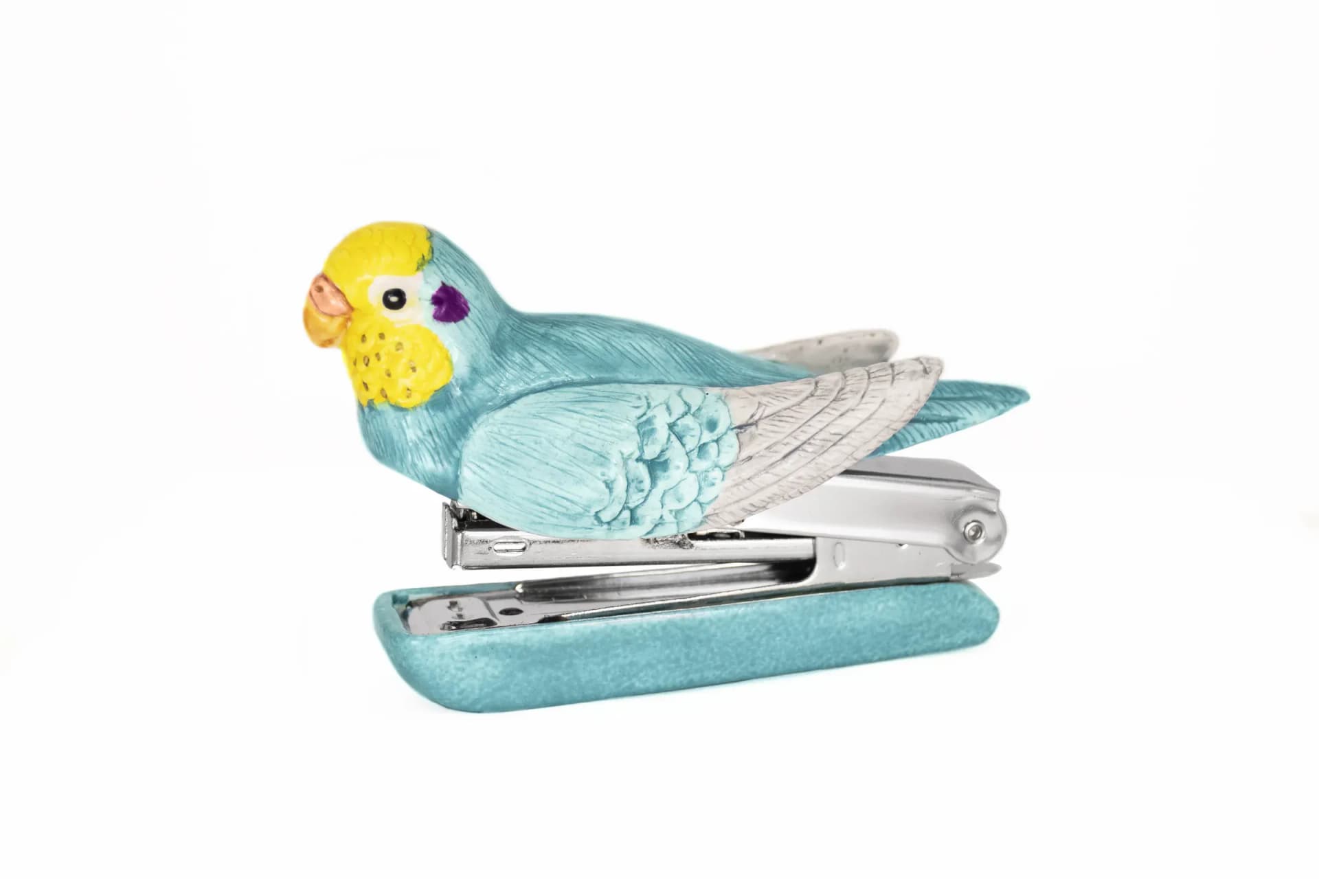 NACH BIJOUX Porcelianinis segiklis "Blue Budgerigar Bird"