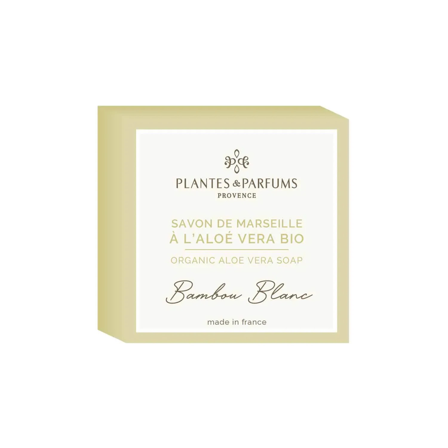 PLANTES&PARFUMS Marselio muilas su alijošiumi "Bamboo Blanc", 100 g