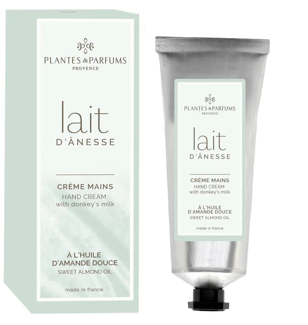 PLANTES&PARFUMS Rankų kremas su asilės pienu ir saldžiųjų migdolų aliejumi ''Amande Douce'', 75 ml