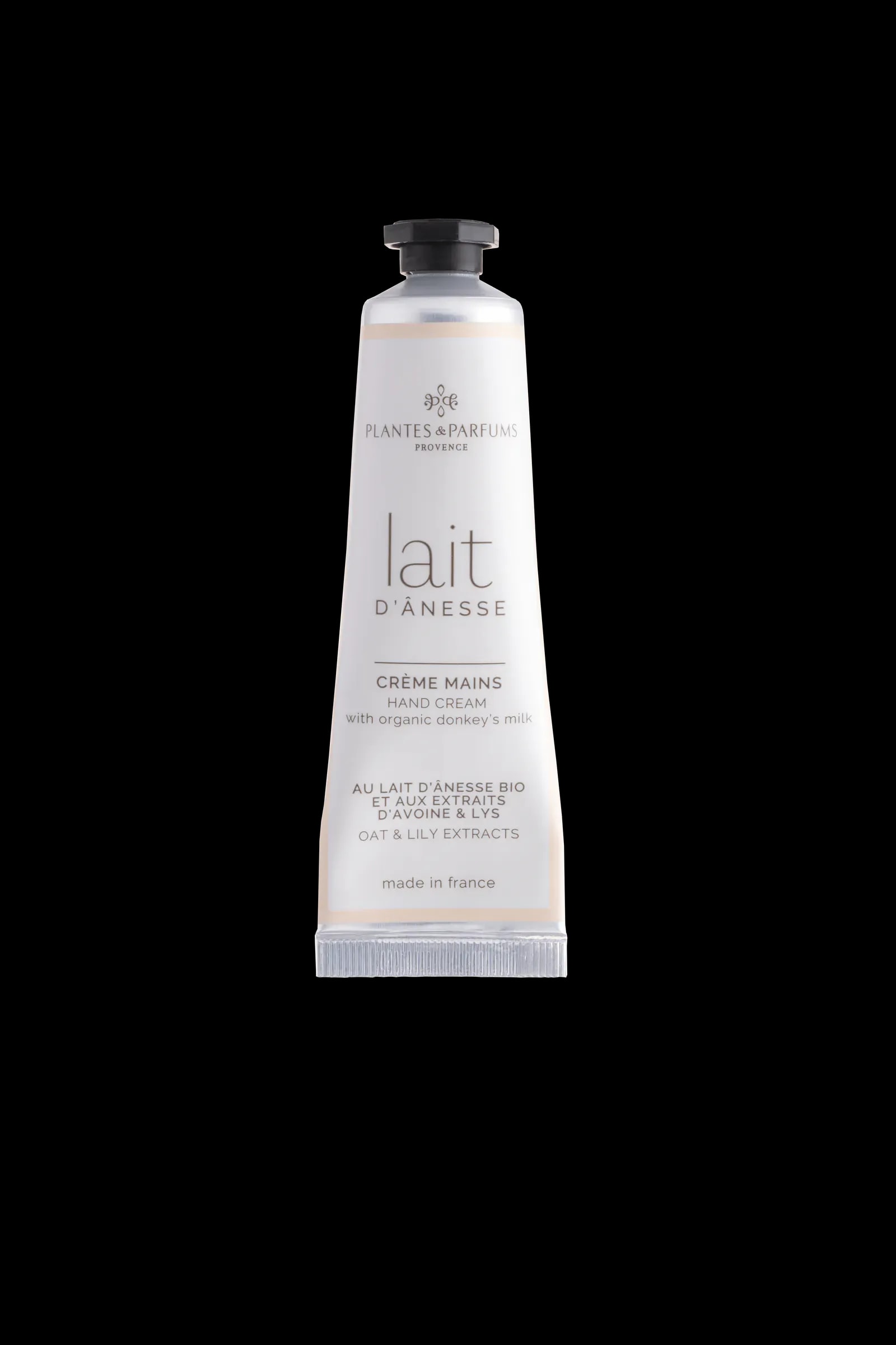 PLANTES&PARFUMS Rankų kremas su asilės pienu ir avižų - lelijų ekstraktu ''Extraits d'Avoine&Lys'', 30 ml