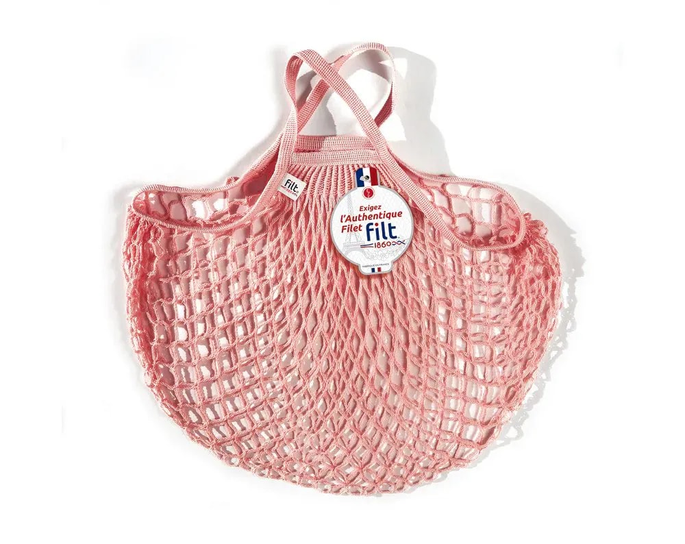 FILT 1860 Megztas pirkinių krepšys - tinklelis ''ROSE LAYETTE''