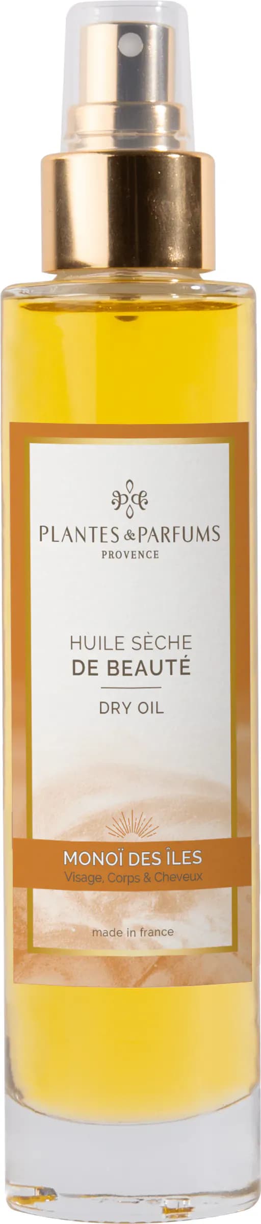 PLANTES&PARFUMS Sausas aliejus veidui, kūnui ir plaukams "Monoi des Îles" 100ml